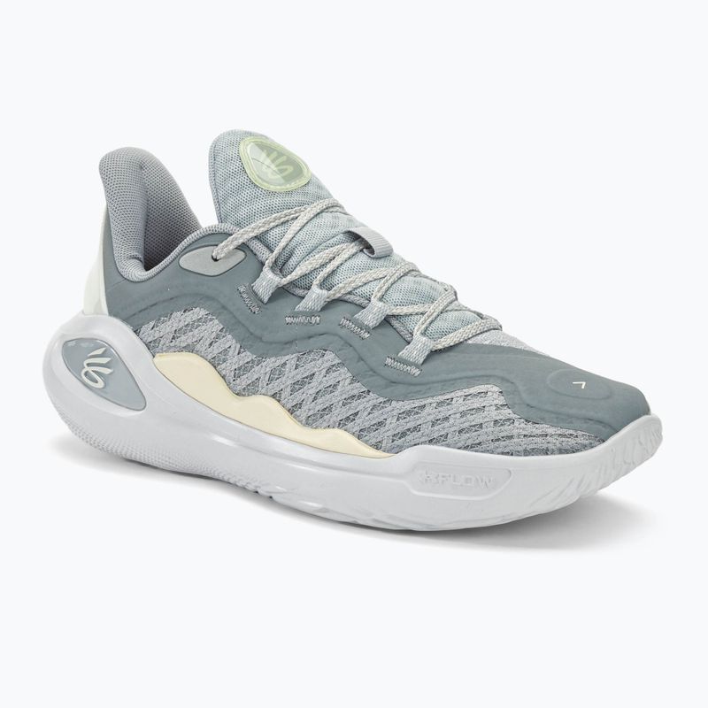 Under Armour Curry 11 YW halo scarpe da basket grigio / acciaio / bianco clay