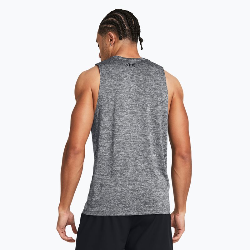 Maglietta da allenamento Under Armour Tech Tank uomo, colore nero/marrone 2