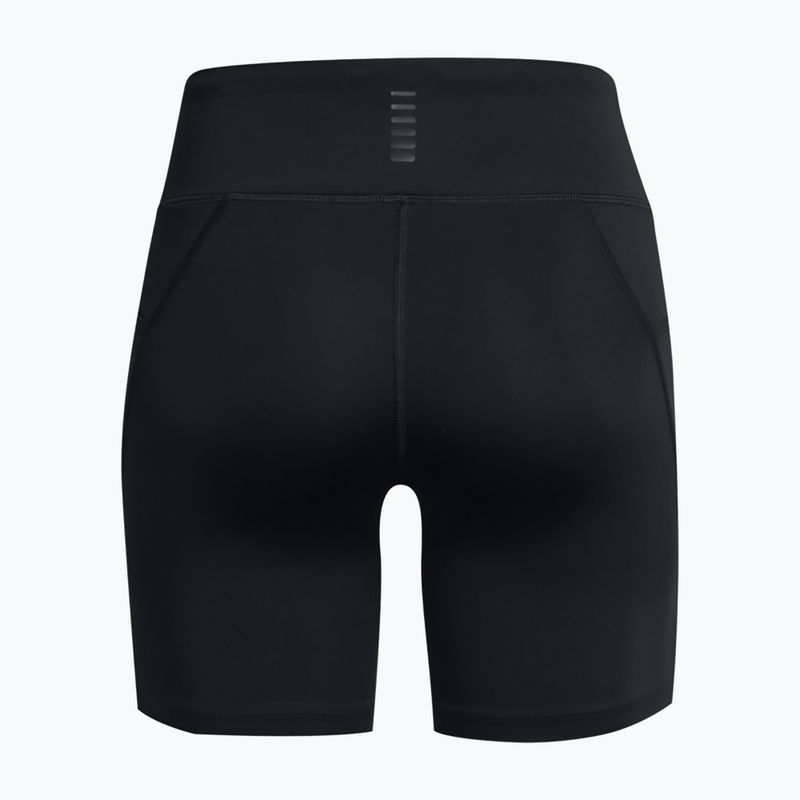 Pantaloncini da corsa Under Armour Launch 6" da donna nero/nero/riflettente 2