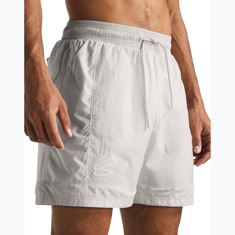 Pantaloncini da basket da uomo Under Armour Curry Woen Short white clay/white clay/white clay