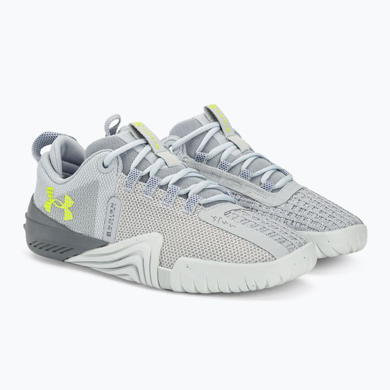 Under Armour scarpe da ginnastica da uomo TriBase Reign 6 mod grigio/starlight/giallo alta visibilità 4