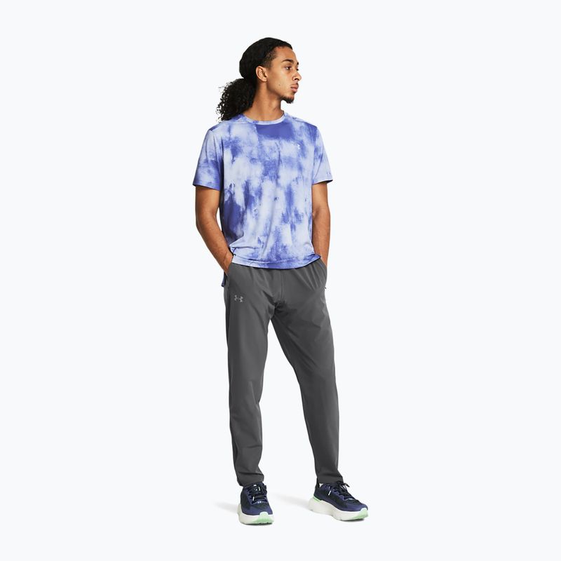 Pantaloni da corsa Under Armour Outrun The Storm da uomo color castlerock/castlerock/riflettente 2