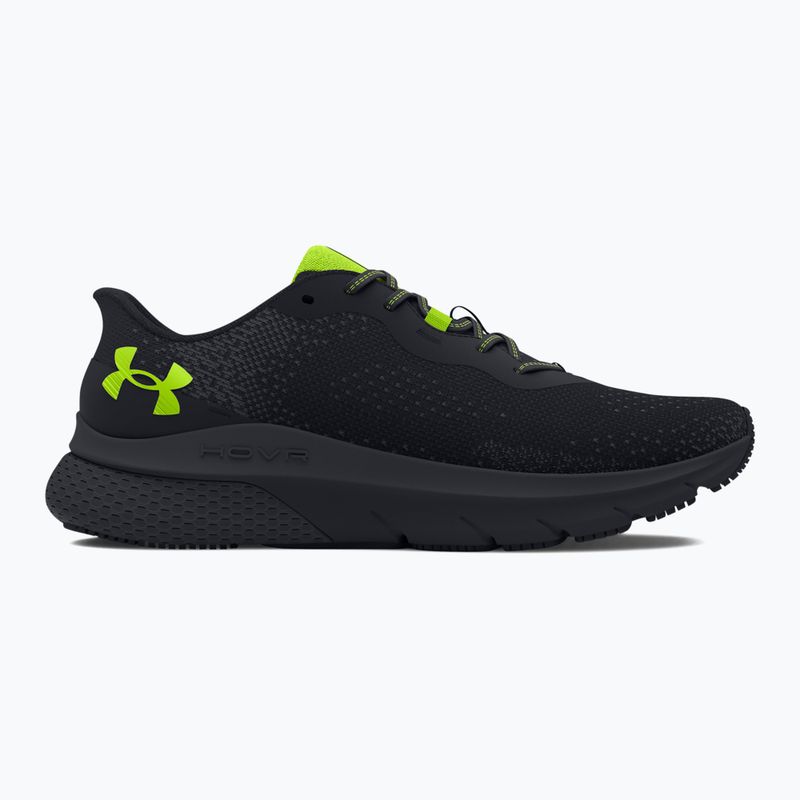 Under Armour Hovr Turbulence 2 scarpe da corsa da uomo nero/nero/giallo alta visibilità 8