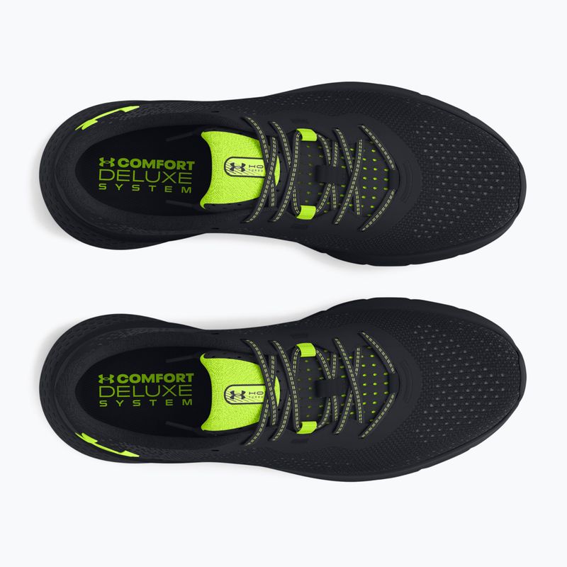 Under Armour Hovr Turbulence 2 scarpe da corsa da uomo nero/nero/giallo alta visibilità 10