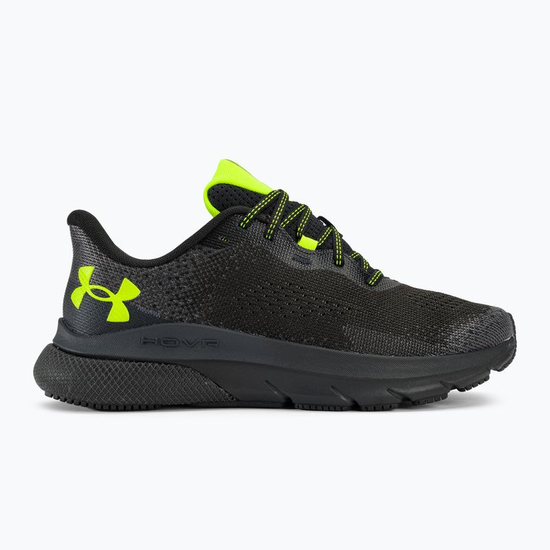Under Armour Hovr Turbulence 2 scarpe da corsa da uomo nero/nero/giallo alta visibilità 2
