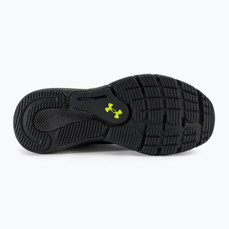 Under Armour Hovr Turbulence 2 scarpe da corsa da uomo nero/nero/giallo alta visibilità 5