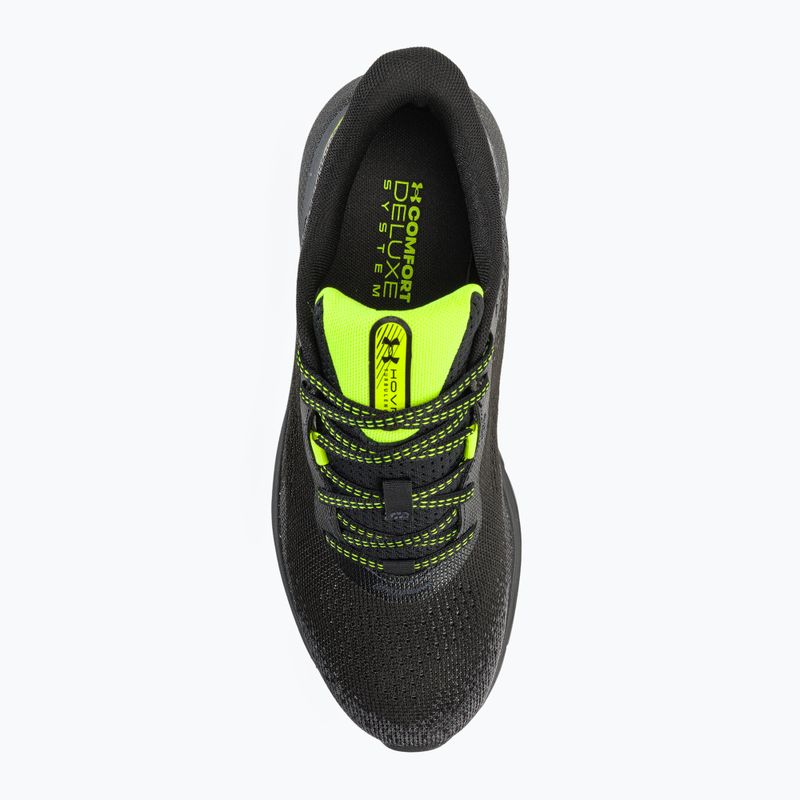 Under Armour Hovr Turbulence 2 scarpe da corsa da uomo nero/nero/giallo alta visibilità 6