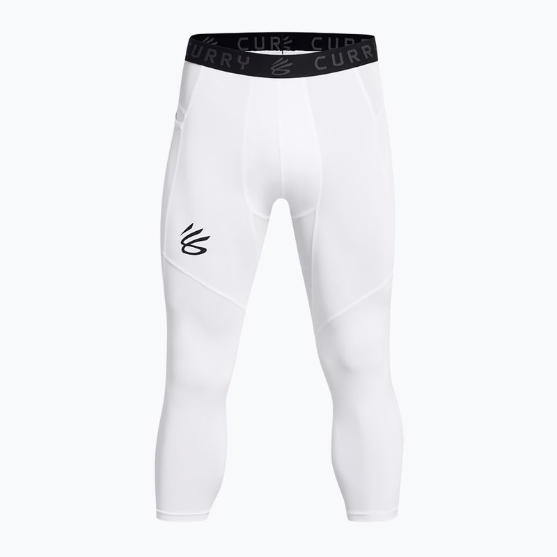 Leggings da allenamento Under Armour Curry Brand 3/4 bianco/bianco/nero da uomo