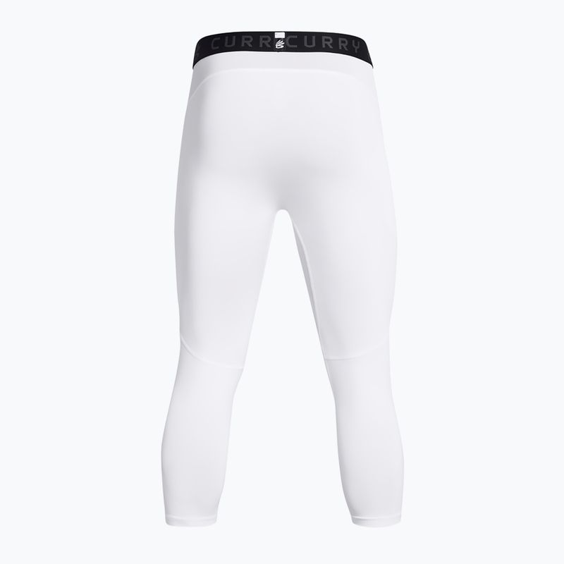 Leggings da allenamento Under Armour Curry Brand 3/4 bianco/bianco/nero da uomo 2