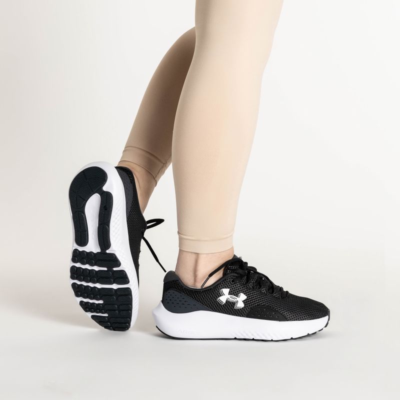 Under Armour Charged Surge 4 nero/antracite/bianco scarpe da corsa da donna 2