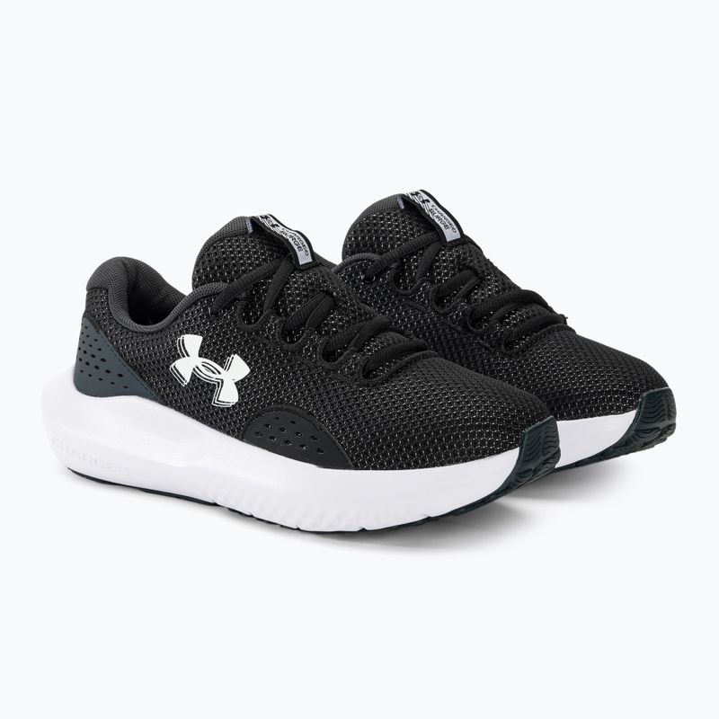 Under Armour Charged Surge 4 nero/antracite/bianco scarpe da corsa da donna 5