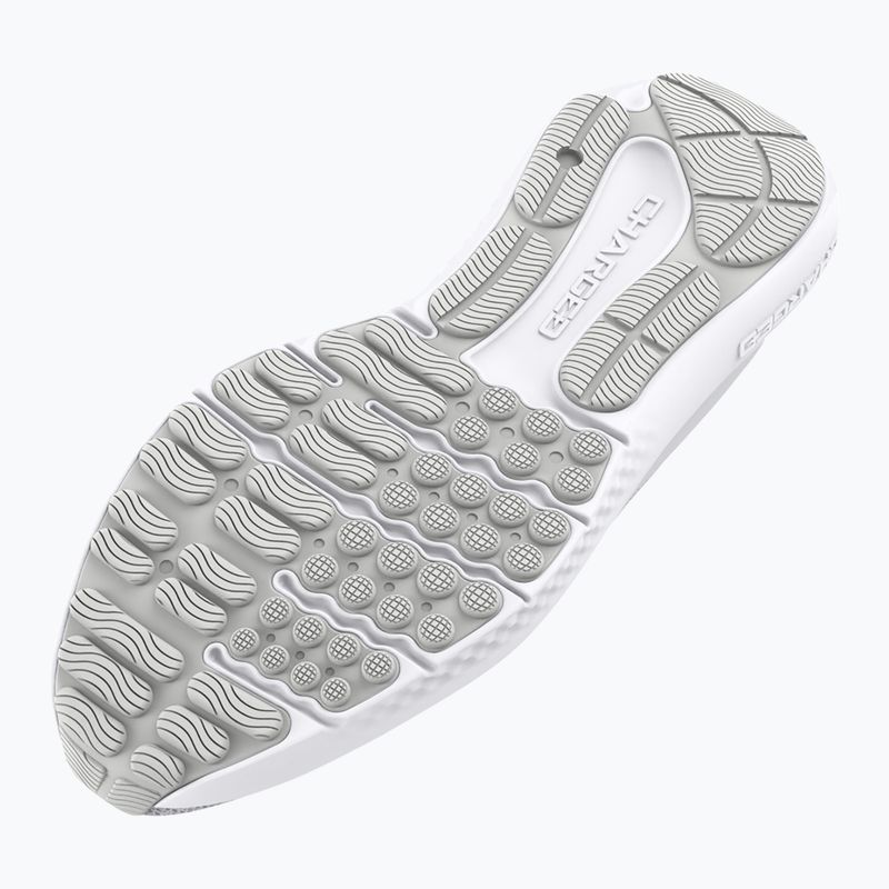 Under Armour Charged Surge 4 scarpe da corsa da donna bianco/grigio resistente/argento metallico 12