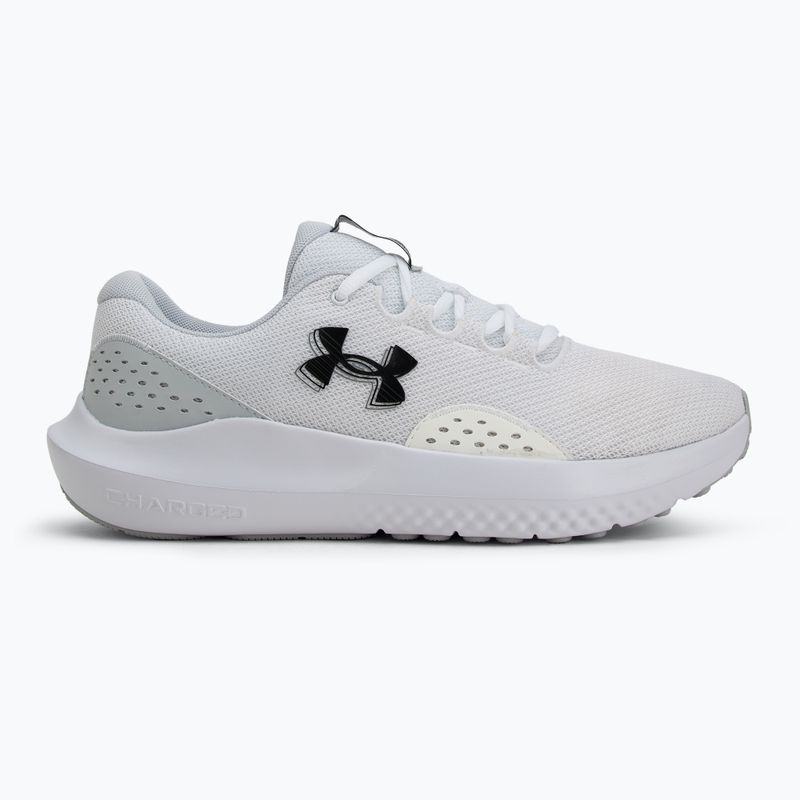 Under Armour Charged Surge 4 bianco/grigio aloide/nero scarpe da corsa da uomo 2