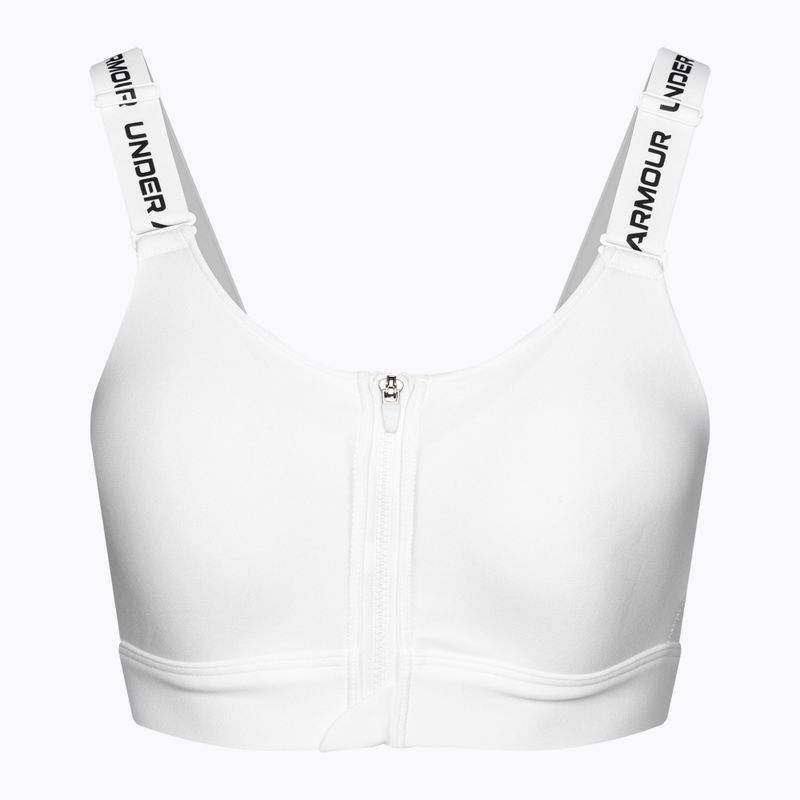 Reggiseno fitness Under Armour Infinity High Zip 2.0 bianco/nero