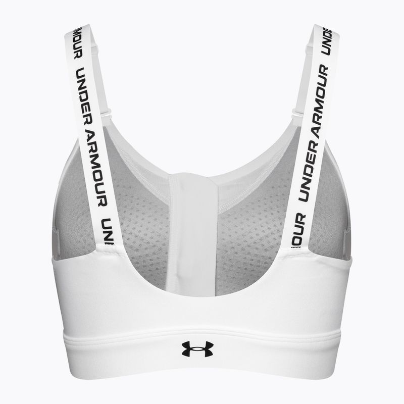 Reggiseno fitness Under Armour Infinity High Zip 2.0 bianco/nero 2