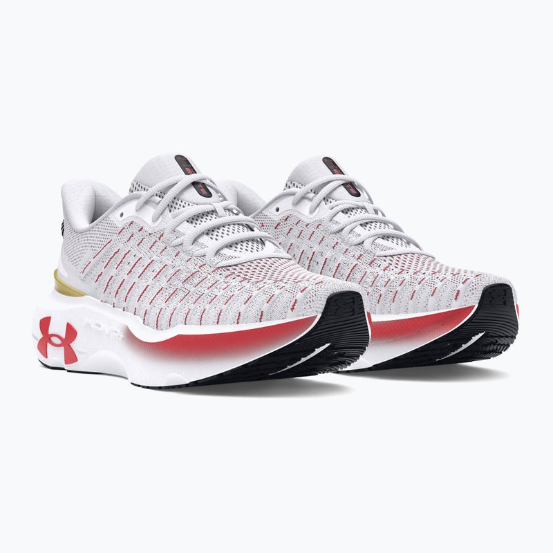 Scarpe da corsa da donna Under Armour Infinite Elite bianche/nera/metallic gold 8