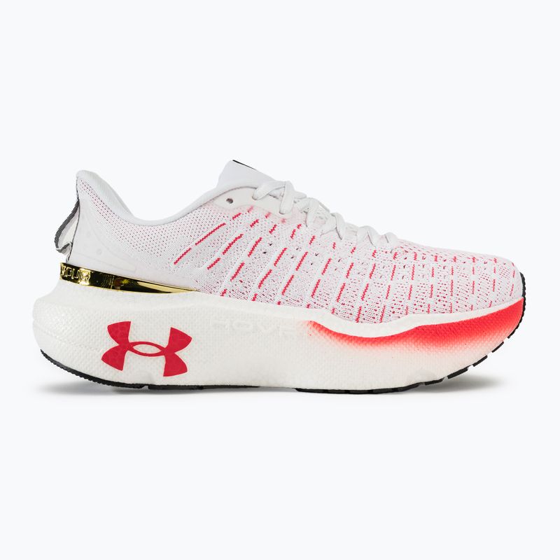 Scarpe da corsa da donna Under Armour Infinite Elite bianche/nera/metallic gold 2