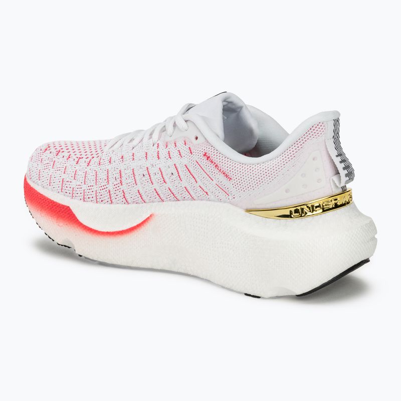 Scarpe da corsa da donna Under Armour Infinite Elite bianche/nera/metallic gold 3