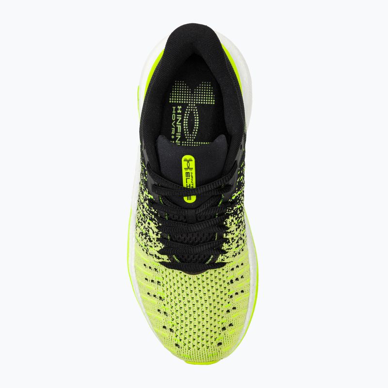 Scarpe da corsa da donna Under Armour Infinite Elite nere/sonic yellow/high vis yellow 5