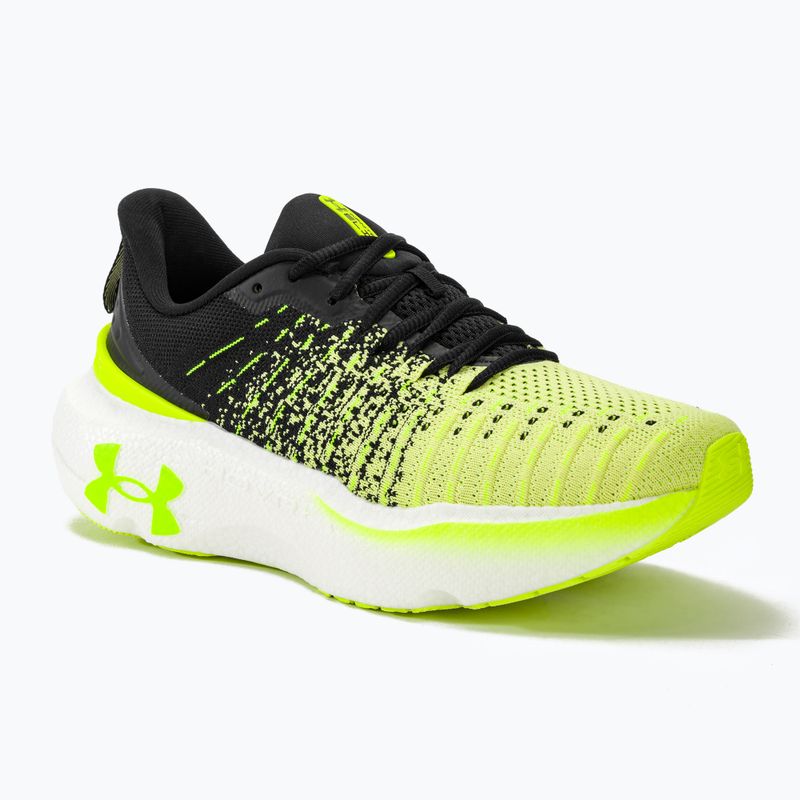 Scarpe da corsa da uomo Under Armour Infinite Elite nere/sonic yellow/high vis yellow