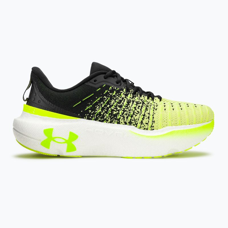 Scarpe da corsa da uomo Under Armour Infinite Elite nere/sonic yellow/high vis yellow 2