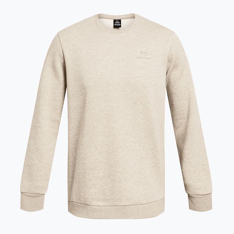 Felpa Under Armour Essential Fleece Crew Uomo timberwolf taupe light hthr/timberwolf taupe 4