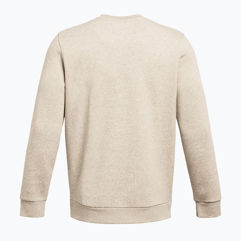 Felpa Under Armour Essential Fleece Crew Uomo timberwolf taupe light hthr/timberwolf taupe 5