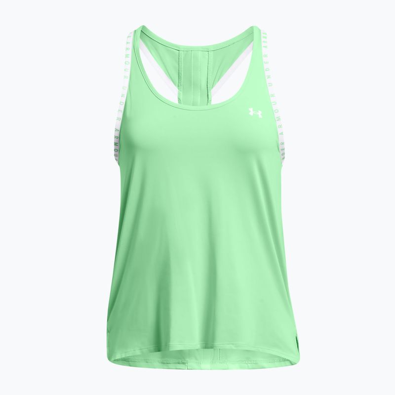 Under Armour Knockout Tank matrice verde/bianco canotta da allenamento da donna 4