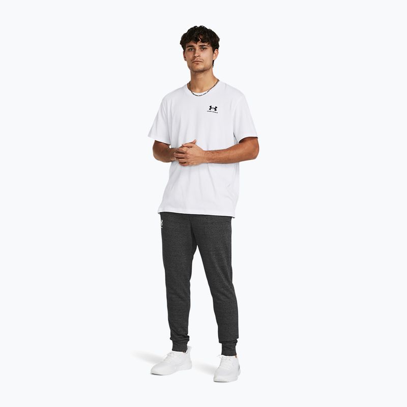 Pantaloni da uomo Under Armour Rival Terry Jogger castlerock light heather/onyx white 2