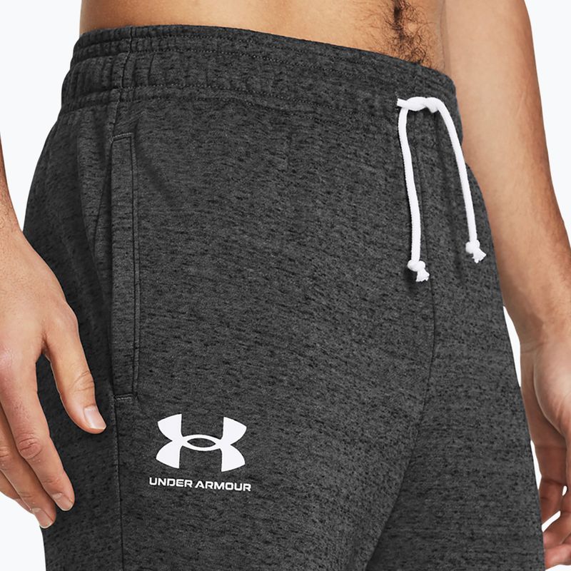 Pantaloni da uomo Under Armour Rival Terry Jogger castlerock light heather/onyx white 4