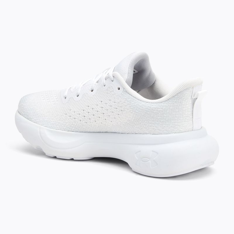 Scarpe da corsa Under Armour Infinite bianco/bianco/argento metallico da donna 3