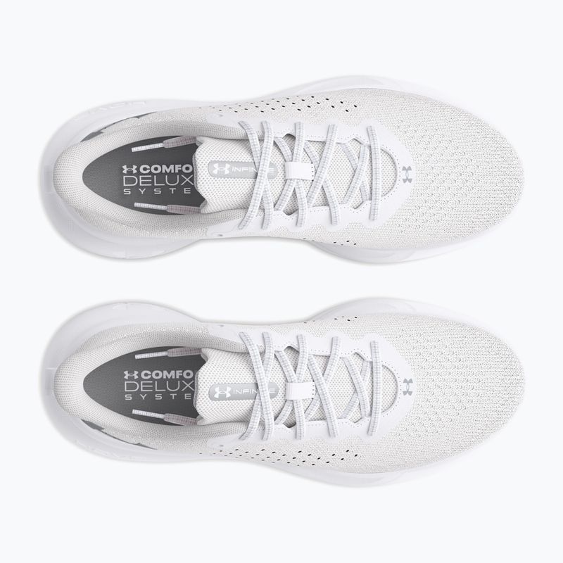 Scarpe da corsa Under Armour Infinite bianco/bianco/argento metallico da donna 11