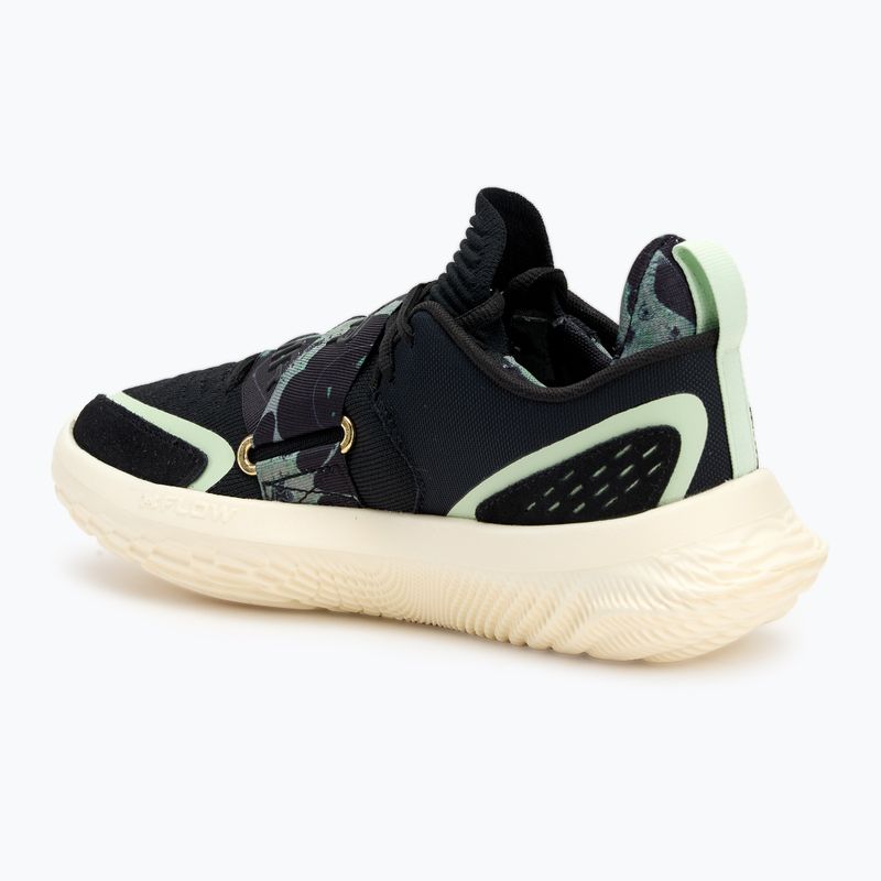 Under Armour Flow Futr X 4 Camo scarpe da basket nero/verde retrò/oro metallizzato 3