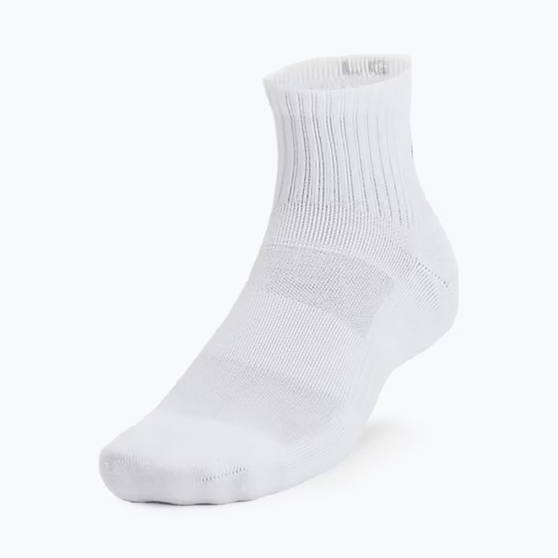 Calzini Under Armour Training Cotton Quarter 3 paia white/white/black 5