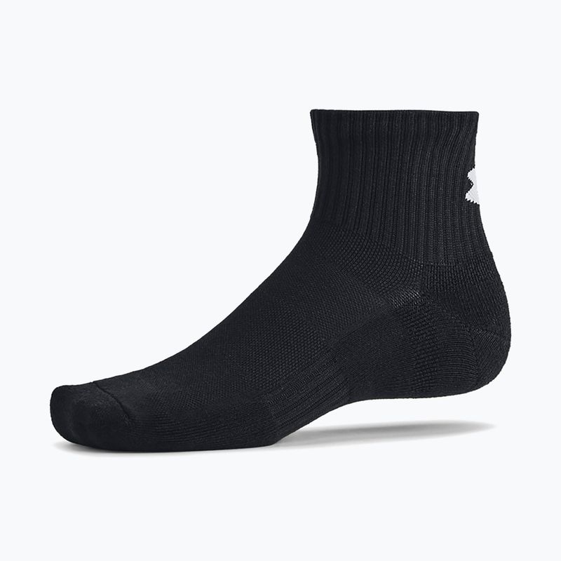 Calzini Under Armour Training Cotton Quarter 3 paia black/black/white 6