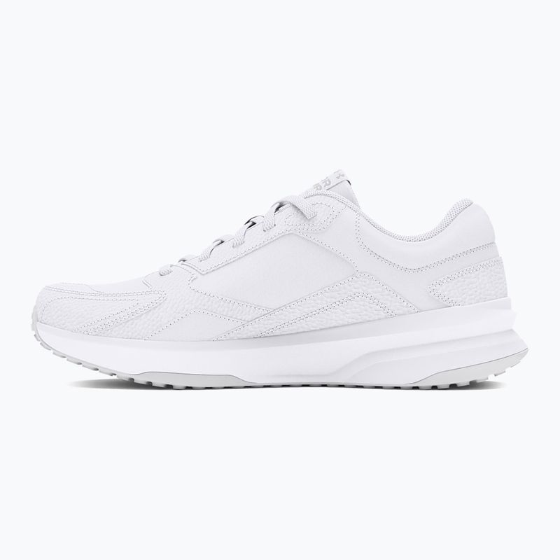 Under Armour Edge Leather scarpe da ginnastica bianche/bianche/grigie da uomo 9