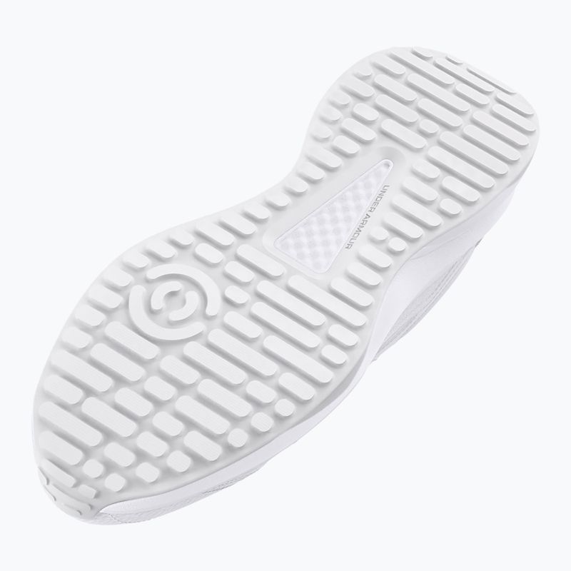Under Armour Edge Leather scarpe da ginnastica bianche/bianche/grigie da uomo 12