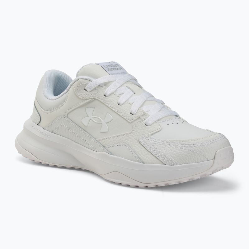 Under Armour Edge Leather scarpe da ginnastica bianche/bianche/grigie da uomo