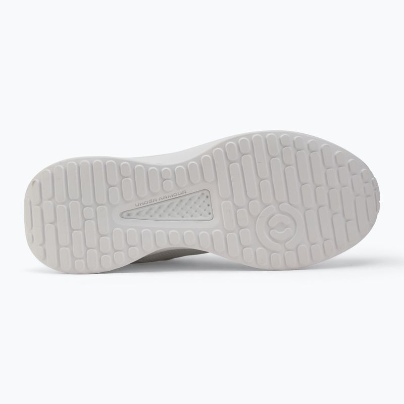Under Armour Edge Leather scarpe da ginnastica bianche/bianche/grigie da uomo 4