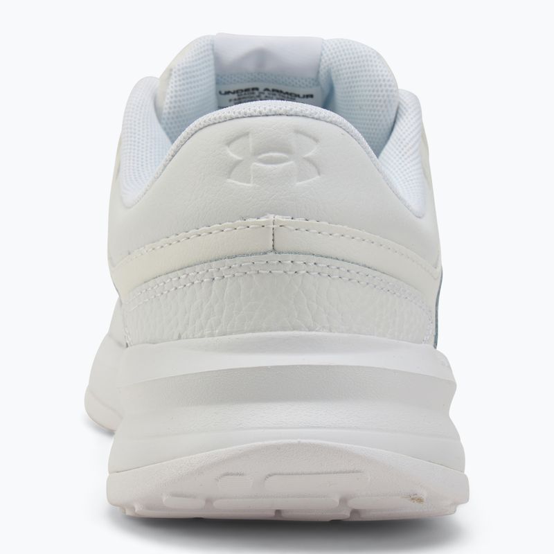 Under Armour Edge Leather scarpe da ginnastica bianche/bianche/grigie da uomo 6