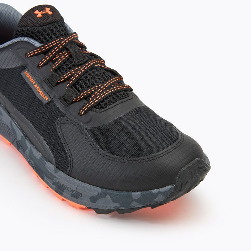 Under Armour Charged Bandit Trail 3, scarpe da corsa da uomo, nero/nero/arancio. 7