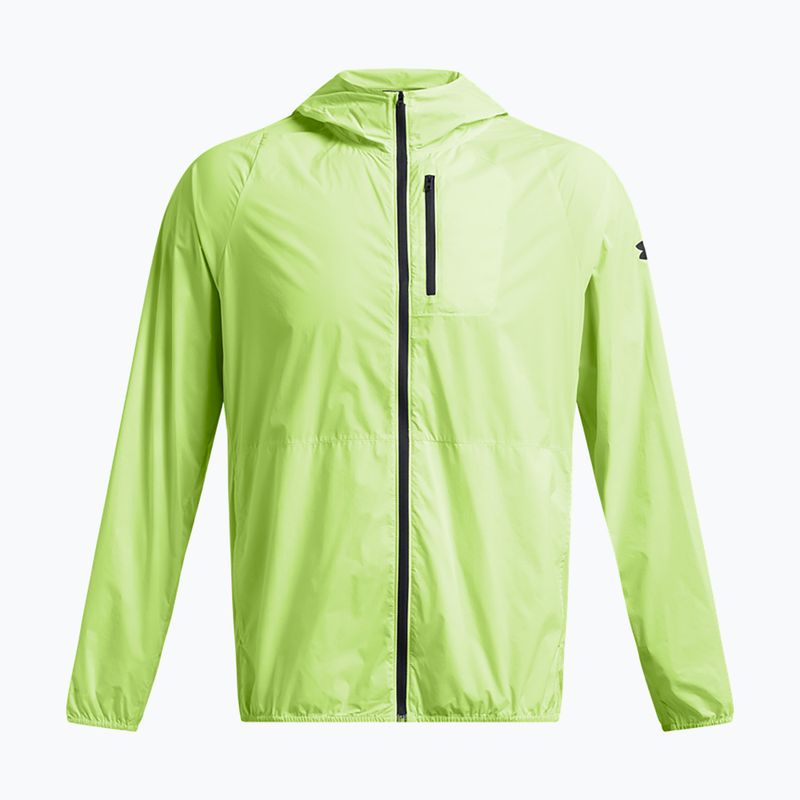 Giacca da corsa Under Armour Launch Lightweight morph verde/tetra grigio/nero da uomo 3