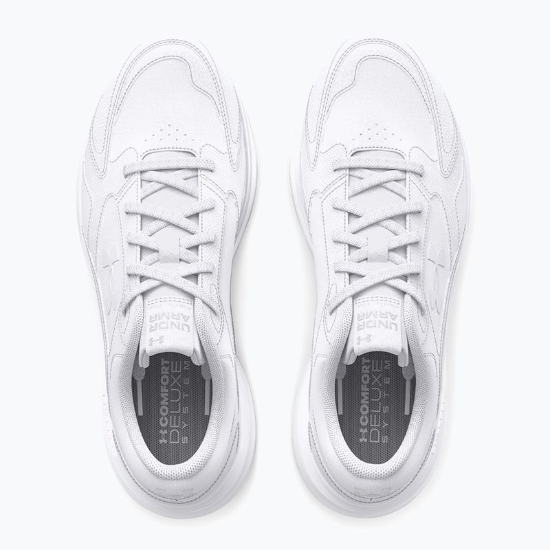 Under Armour Edge Leather bianco/bianco/bianco scarpe da ginnastica da donna 4