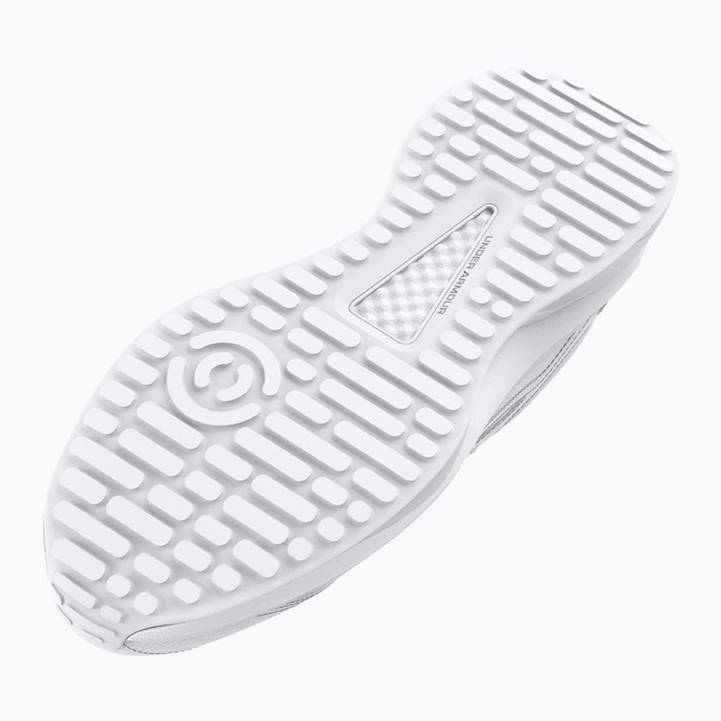Under Armour Edge Leather bianco/bianco/bianco scarpe da ginnastica da donna 5
