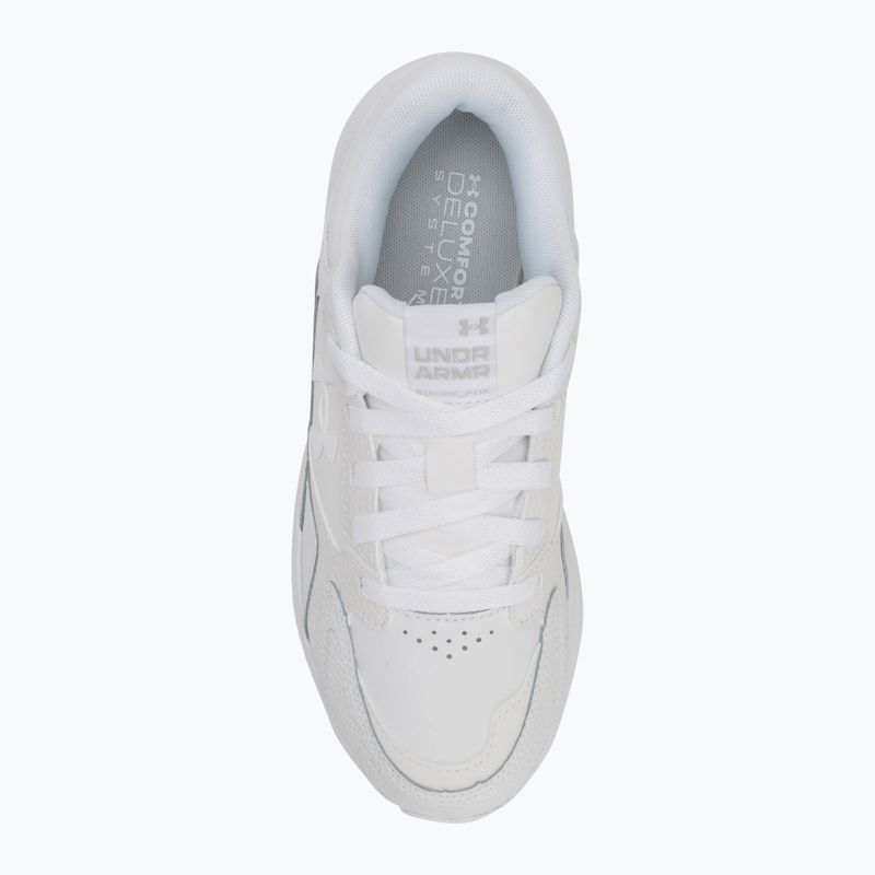 Under Armour Edge Leather bianco/bianco/bianco scarpe da ginnastica da donna 5
