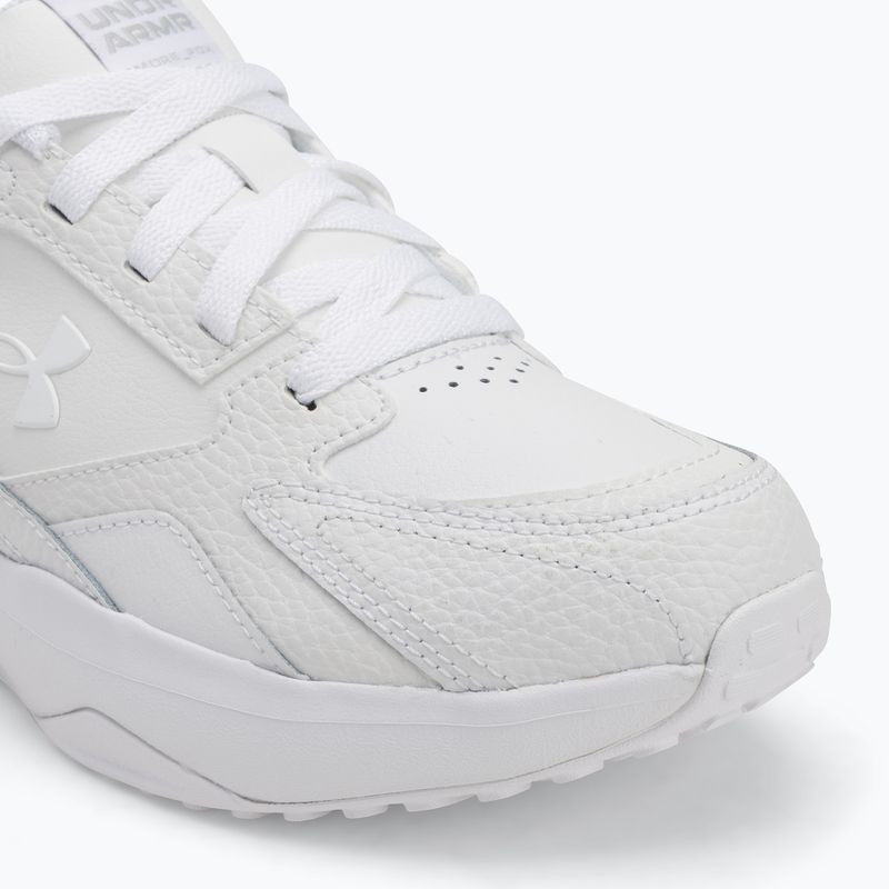 Under Armour Edge Leather bianco/bianco/bianco scarpe da ginnastica da donna 7