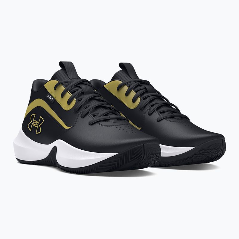 Under Armour Lockdown 7 scarpe da basket nero/nero/oro metallico