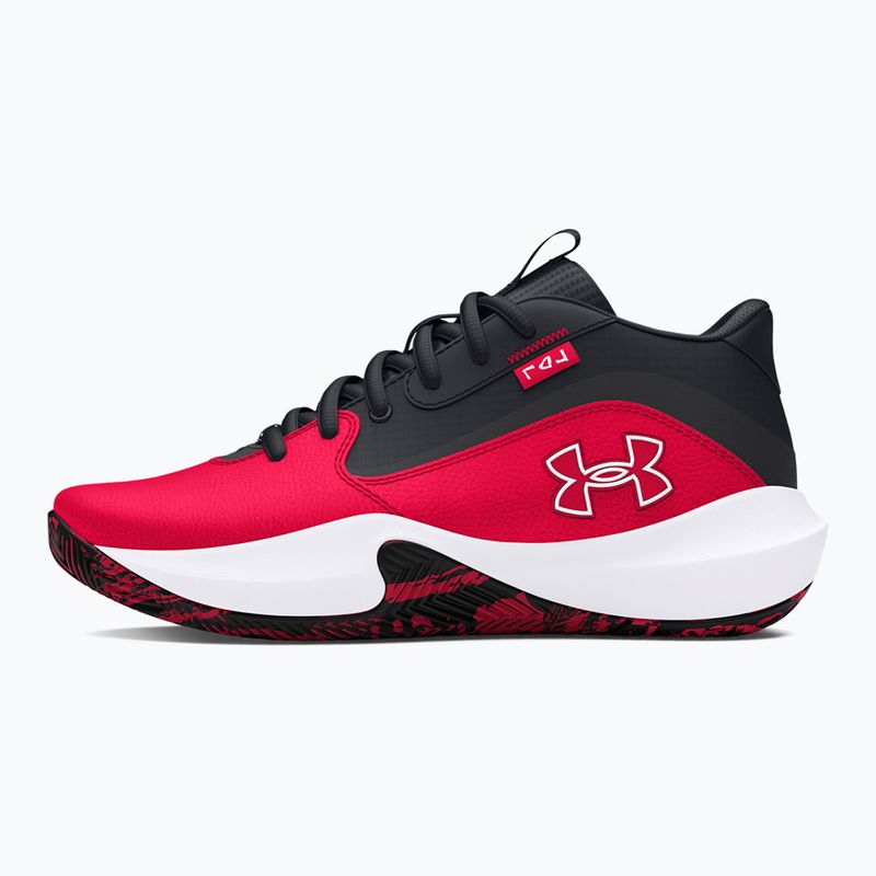 Under Armour GS Lockdown 7 rosso/nero/bianco scarpe da basket per bambini 9