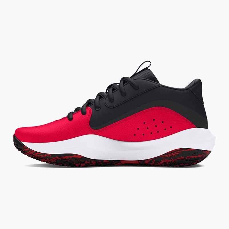 Under Armour GS Lockdown 7 rosso/nero/bianco scarpe da basket per bambini 10