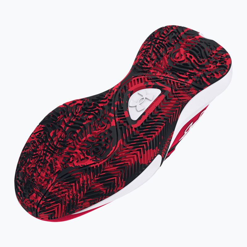 Under Armour GS Lockdown 7 rosso/nero/bianco scarpe da basket per bambini 12